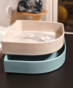 2 x corner wall storage trays