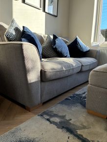 3 seater sofa and foot rest for sale