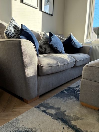 3 seater sofa and foot rest for sale