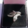 Vintage Sterling Silver Snake Serpent Ring Size O - 5g Image 4