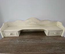 Cream Desk / Console Top Organiser with 2 Drawers 85.5cm wide
