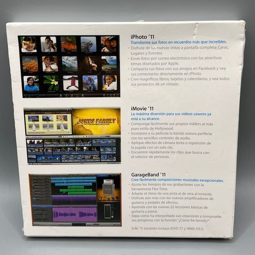 Apple iLife '11 Software Retail (MC623E/A) iPhoto, iMovie, GarageBand- Sealed