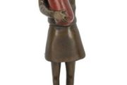 Bomb Hugger (37 cm) - Bronze, Marble, Signed