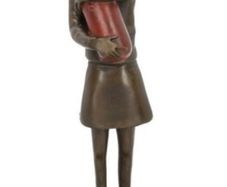 Bomb Hugger (37 cm) - Bronze, Marble, Signed