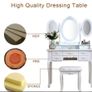 Affordable women Three oval mirror seven drawer princess table Image 4