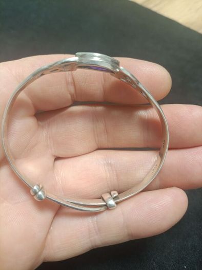 Celtic Silver Bracelet With Amethyst 925