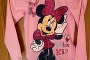Disney Girl's Minnie Mouse Light Pink Long  Sleeve Top Brand New