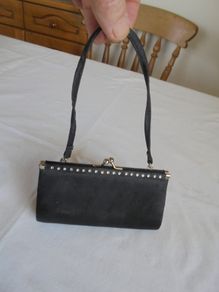 Black Satin Evening Purse for Sale
