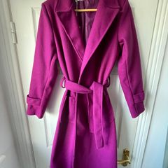 Rosy Days purple belted coat