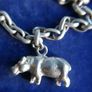 Vintage Heavy Sterling Silver 925 Charm Bracelet length 9" - 31,9g Image 3