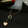 Long Necklace with Heart Charms Image 3