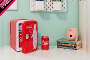 4L Mini Fridge 6 Can Portable Cooler/Warmer, Compact Personal Refrigerator for Snacks Drinks Skincare,12V and AC Cords,Accessory for Kids Bedroom Home Office Travel Car,Coke,Polar Bear (FREE SHIPPING)