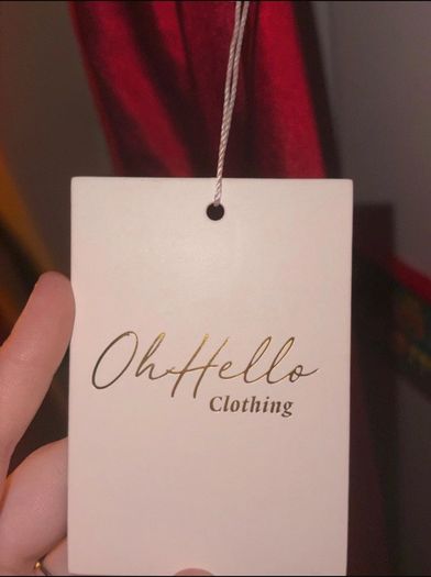 Oh Hello Clothing Red Satin Maxi Dress - Size 32