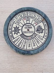 Nautical perpetual calendar (and paperweight)