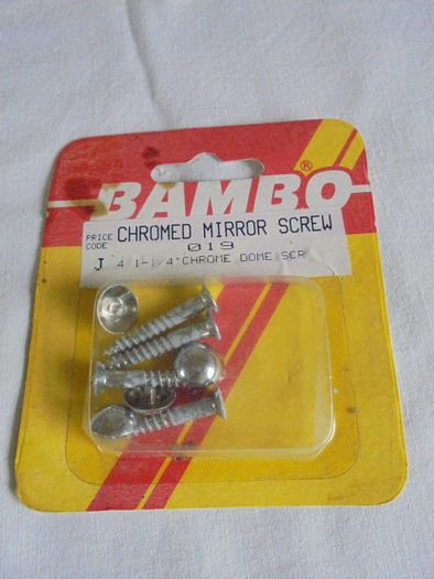"BamBo" Chromed Dome Mirror Screws x 4 for Sale