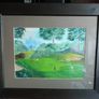 Nice golfing picture, water colour Image 2