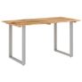 Dining Table 140x70x76 cm Solid Acacia Wood Image 8