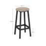 Bar stool, set of 2 bar chairs, kitchen chairs with sturdy steel frame, height 65 cm, round, easy installation, industrial style, Image 3
