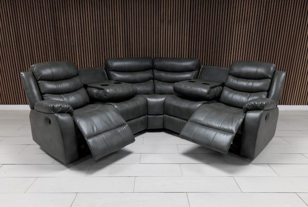 Corner Sofa Roma recliners available in different colors