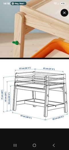 Kids Adjustable Desk and Bench IKEA Flisat