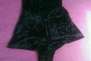 Black Velvet Strappy Playsuit. Size 8