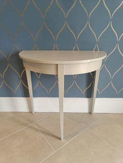 Partners desk heavy piece + half moon side table