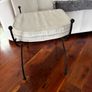 Cast iron foot stool with cushion Image 2