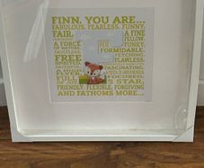 Baby names in frames