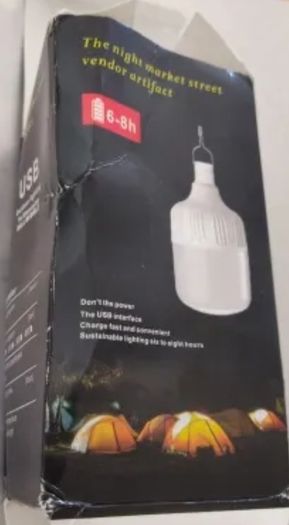 Light bulb Usb rechargeable camping tool w/hook