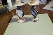 Candlestick holders soapstone
