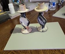 Candlestick holders soapstone