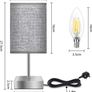 Touch Control Table Lamp, 3-Way Dimmable Bedside Lamps Nightstand Lamps with Flaxen Fabric Shade for Bedroom Living Room,LED Bulbs Included (FREE SHIPPING) Image 3