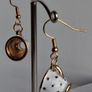 White & Gold Spotty Mini Teacup Drop Earrings Image 9