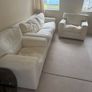 3 seater couch and 2 armchairs in cream Image 6
