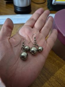 Vintage silver ball earrings