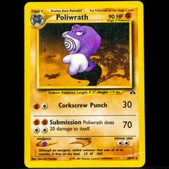 Poliwrath 28/75 Non Holo Rare WOTC Neo Discovery 2001 Pokemon Card Vintage