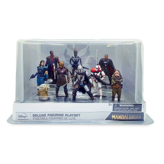 Disney Star Wars: DELUXE FIGURINE PLAYSET :The Mandalorian Play Set of 9