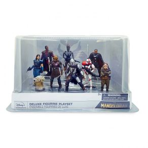 Disney Star Wars: DELUXE FIGURINE PLAYSET :The Mandalorian Play Set of 9