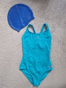 Swimsuit + Silicone Swim Cap