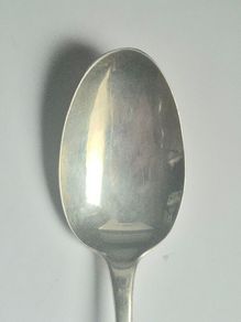 Rare Thomas Oliphant, 1806 Sterling Silver serving spoon. 22 cms, 54 grams.
