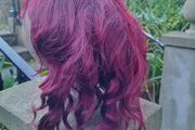 Sexy curly realistic burgundy wig for crossdresser or sexy girls