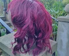 Sexy curly realistic burgundy wig for crossdresser or sexy girls