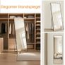 Full-Length Mirror 160 x 50 cm  Ink Black Tempered Glass with Aluminium Frame Image 2