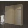 Veleka Gloss White Double Bathroom Cabinet with Mirrored door (H)540mm (W)550mm  B&Q Image 3