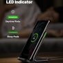 Wireless Charger, 15W Fast Wireless Charging Stand Qi Certified Sleep-friendly Adaptive Light & Dual Charging Modes for iPhone 15 14 13 12 11 Pro Max XR Plus Samsung S23 S22 Google Pixel LG etc Image 4
