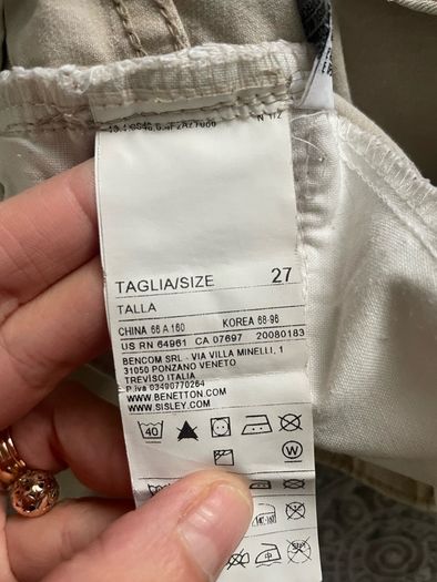 Sisley pants Size W 27