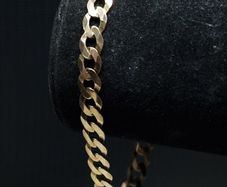 9ct Gold Curb Link Bracelet | Hallmarked 375 | 21cm | 8.61g