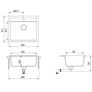 Granite Kitchen Sink Single Basin Grey Image 5