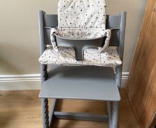 Stokke Tripp trapp high chair, seat cover and tray