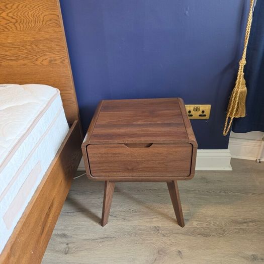 Mid Century walnut bedside lockers